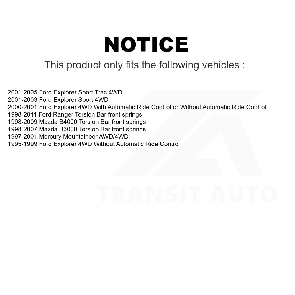 Front Shock Absorber And TOR Link Kit For Ford Ranger Explorer Sport Trac Mazda