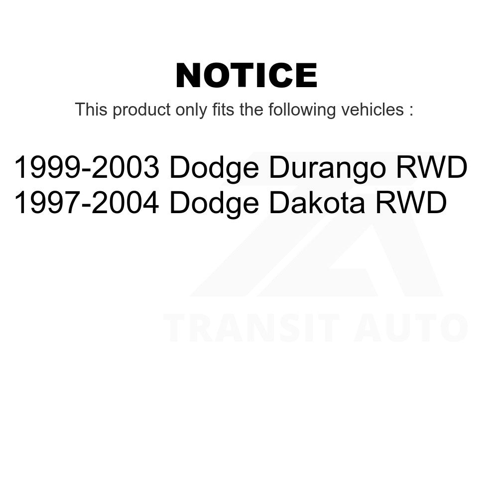 Amortisseur de Suspension avant et Kit de liaison TOR pour Dodge Dakota Durango RWD 