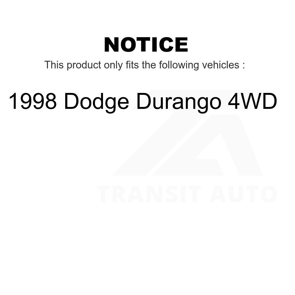 Amortisseur de suspension avant et kit de liaison TOR pour Dodge Durango 4WD 1998 