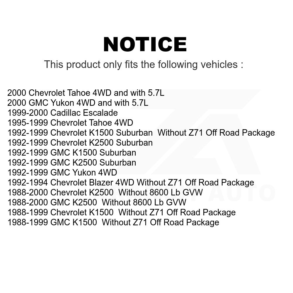 Front Shock Absorber Link Kit For Chevrolet K1500 GMC Tahoe K2500 Suburban Yukon