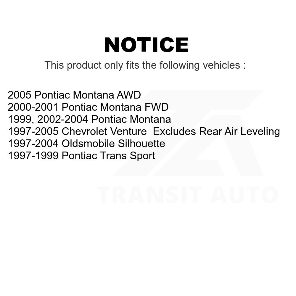 Front Shock Assembly & TOR Link Kit For Chevrolet Venture Pontiac Montana Trans