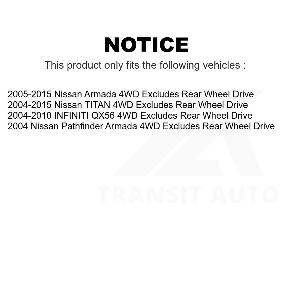 Front Shock Assembly TOR Link Kit For Nissan Titan Armada Infiniti QX56 INFINITI