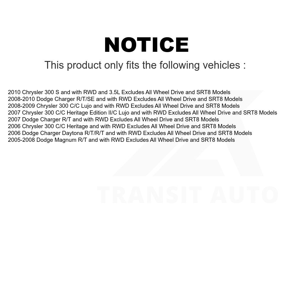 Front Complete Shock Assembly TOR Link Kit For Dodge Charger Chrysler 300 Magnum