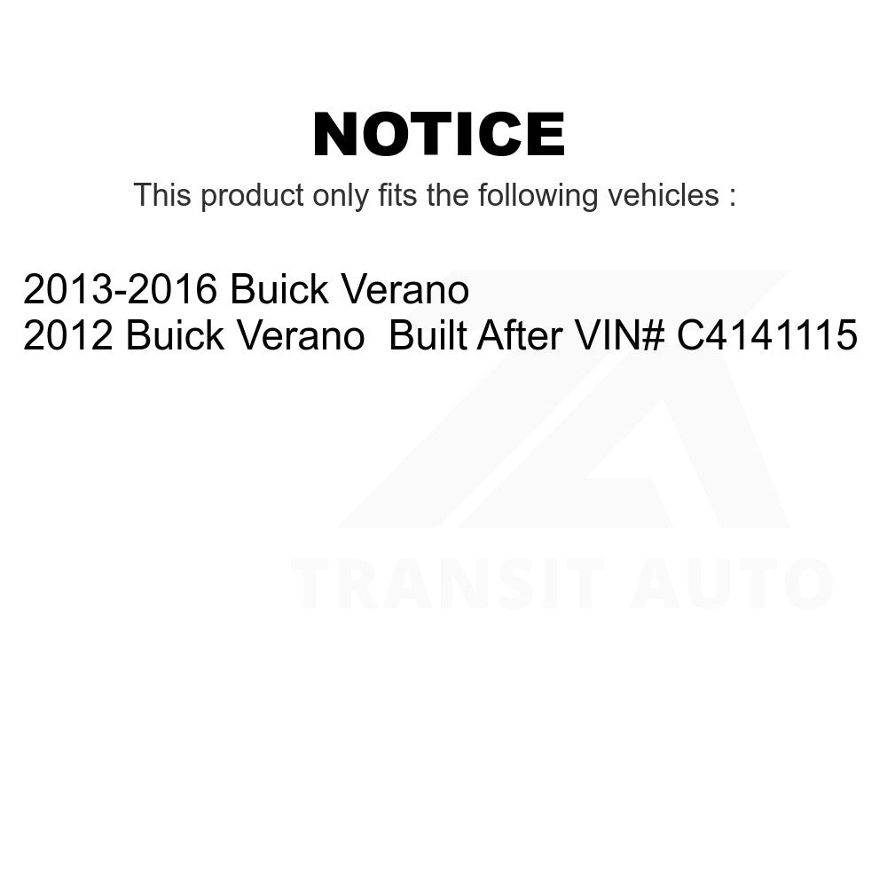 Front Complete Shock Assembly And TOR Link Kit For Buick Verano