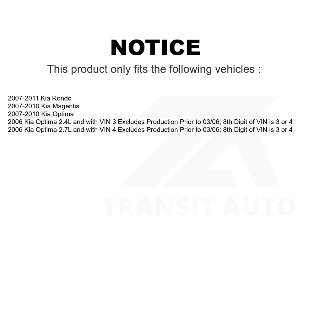 Front Complete Shock Assembly And TOR Link Kit For Kia Optima Rondo Magentis