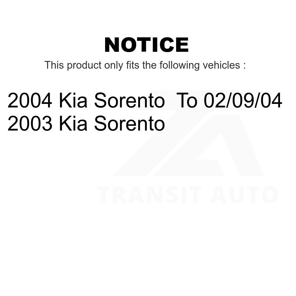 Front Complete Shock Assembly And TOR Link Kit For Kia Sorento