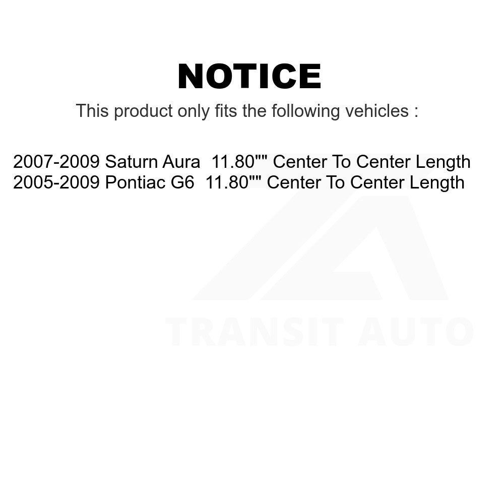 Front Complete Shock Assembly And TOR Link Kit For Pontiac G6 Saturn Aura