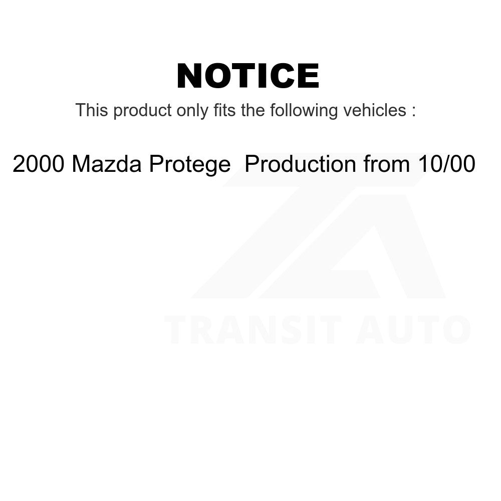 Front Shock Assembly & TOR Link Kit For 2000 Mazda Protege Production from 10 00