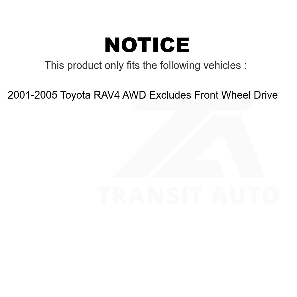 Front Shock Assembly TOR Link Kit For Toyota RAV4 AWD Excludes Wheel Drive