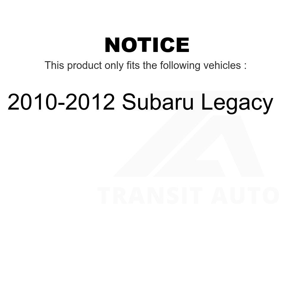 Front Complete Shock Assembly And TOR Link Kit For 2010-2012 Subaru Legacy