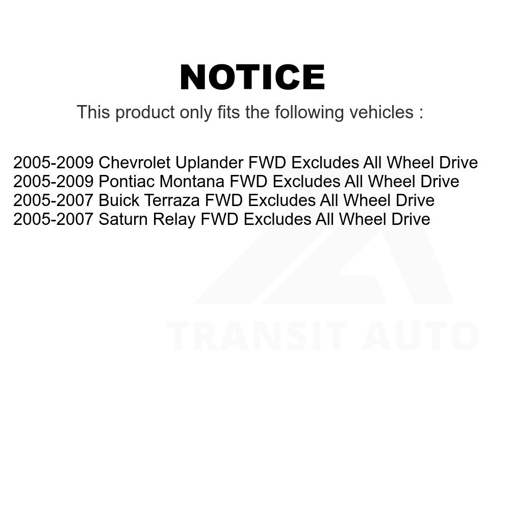 Front Shock Assembly & TQ Link Kit For Chevrolet Uplander Pontiac Montana Buick