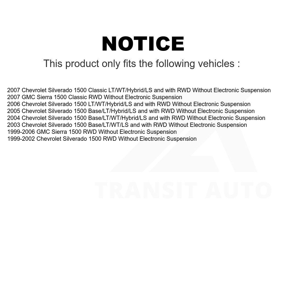 Front Shock Absorber And TOR Link Kit For Chevrolet Silverado 1500 GMC Sierra