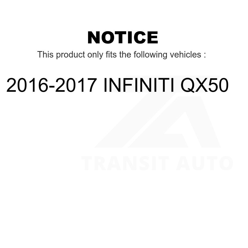 Front Rear Ceramic Brake Pads Parking Shoes Kit For 2016-2017 INFINITI QX50