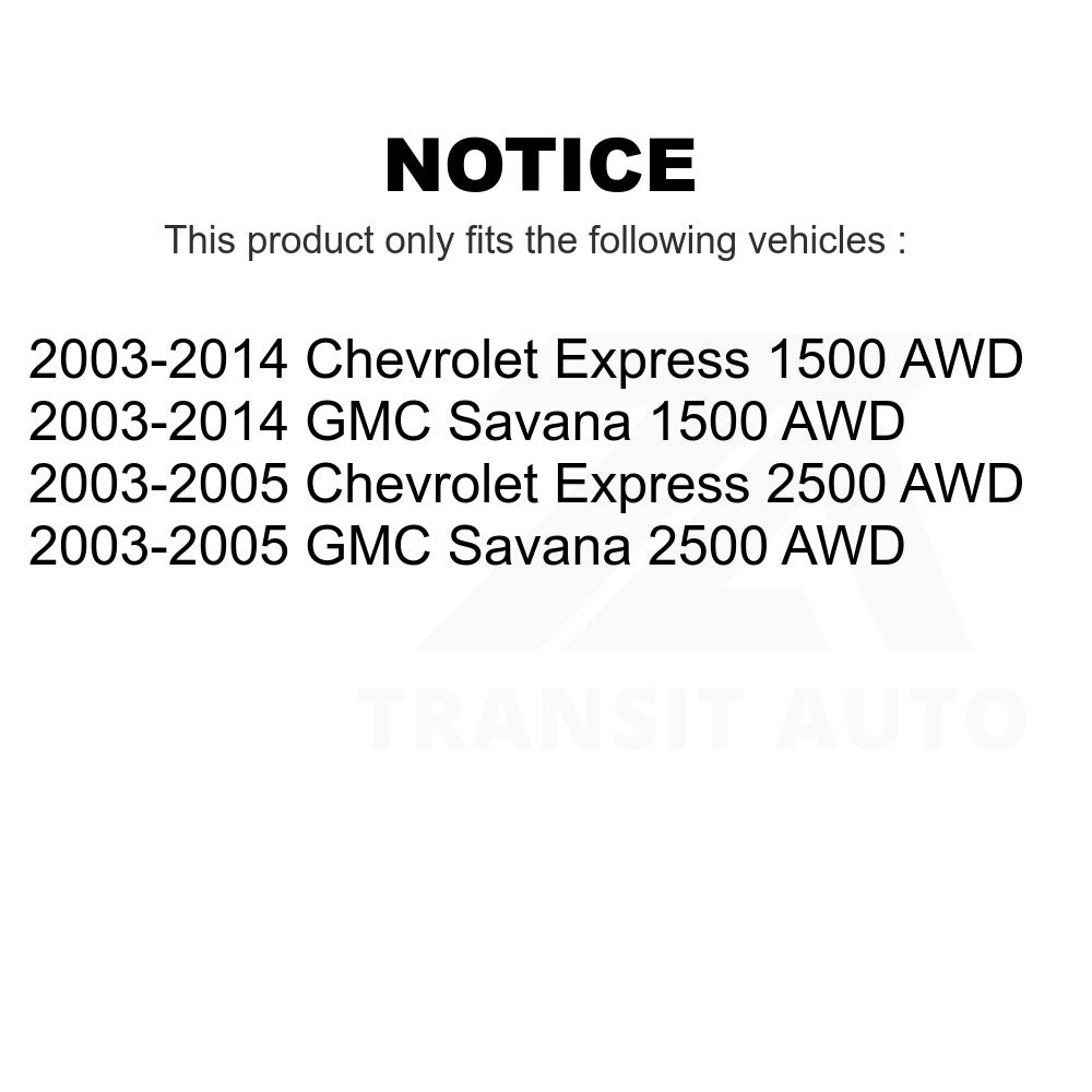 Front Suspension Control Arm Ball Joint Link Kit For Chevrolet Express 1500 2500