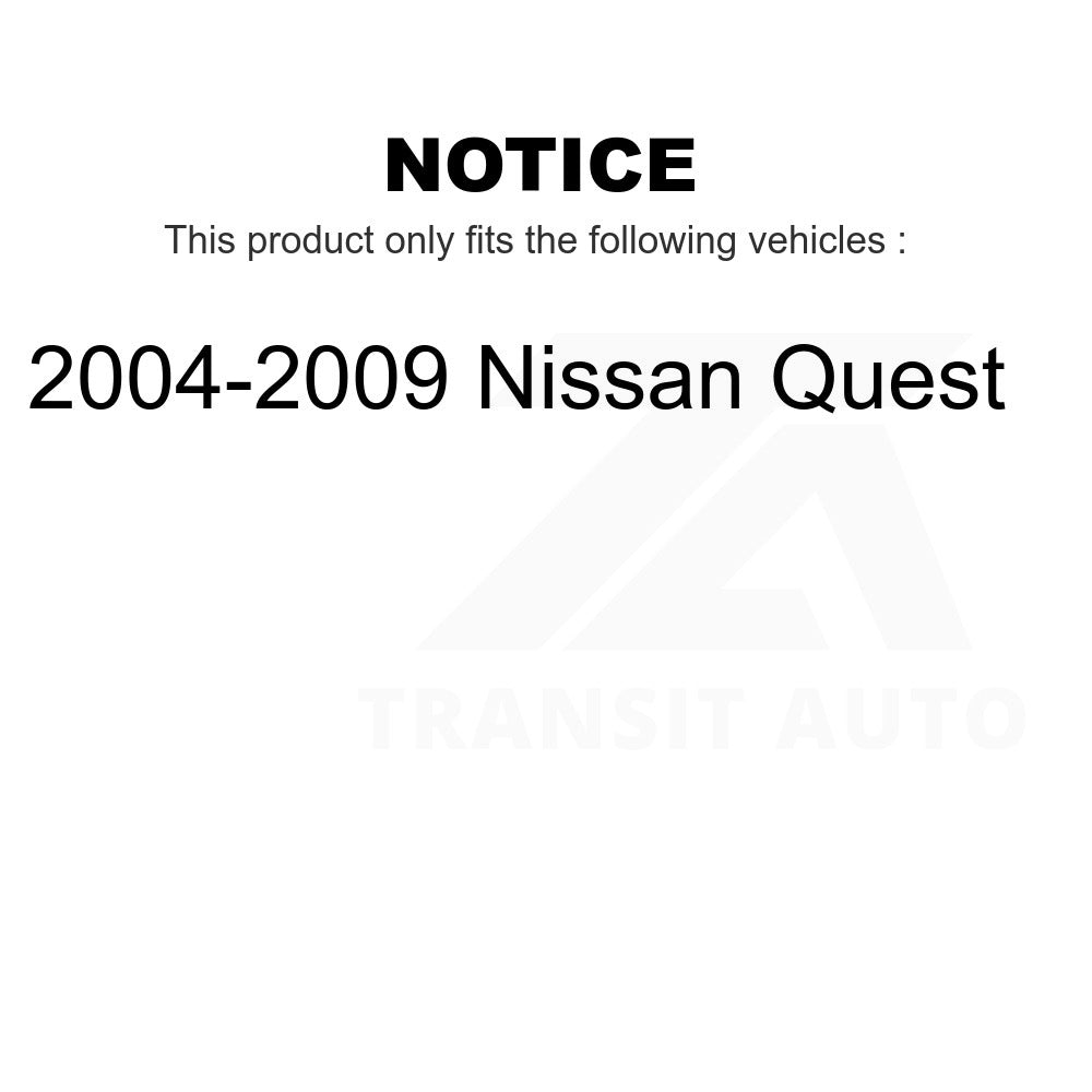 Kit de bras de commande de Suspension avant et de liaison à rotule, pour Nissan Quest 2004 – 2009 