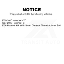 Charger l&#39;image dans la galerie, Front Control Arm And Ball Joint Tie Rod End Link Kit (8Pc) For Hummer H3 H3T