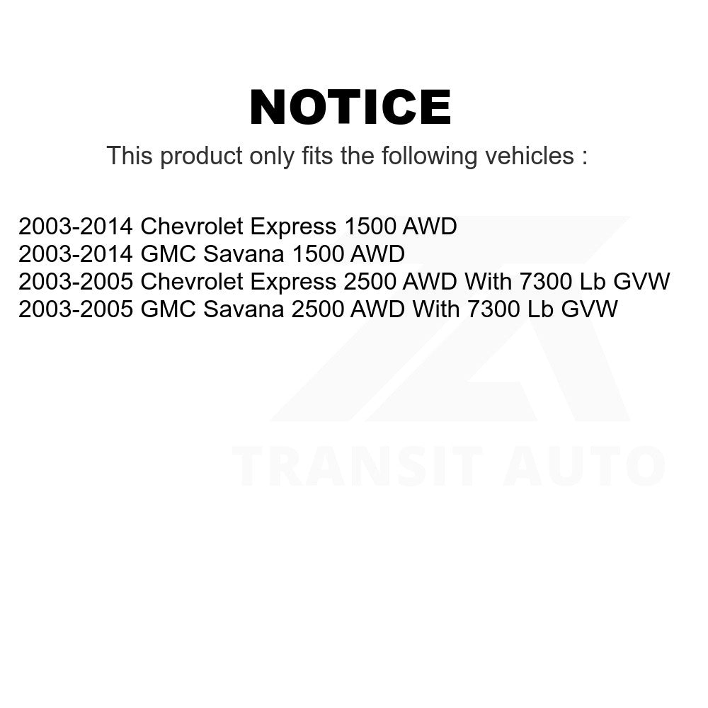 Front Control Arm & Ball Joint Tie Rod End Link Kit (8Pc) For Chevrolet Express