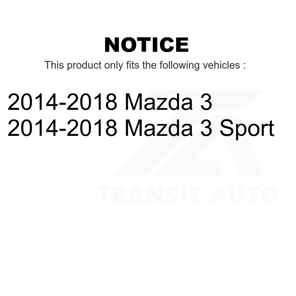 Front Suspension Stabilizer Bar Link Kit For 2014-2018 Mazda 3 Sport