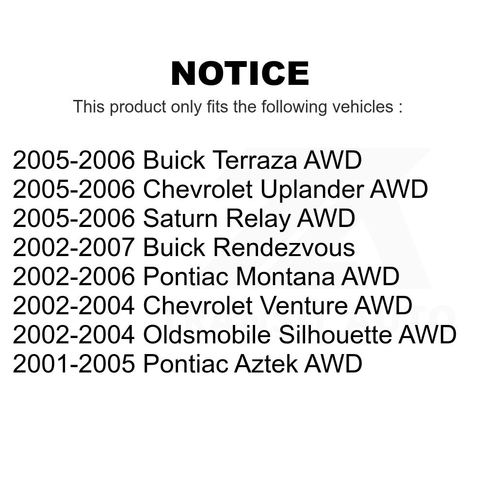 Rear Suspension Sway Bar Link Pair For Buick Rendezvous Chevrolet Pontiac Aztek