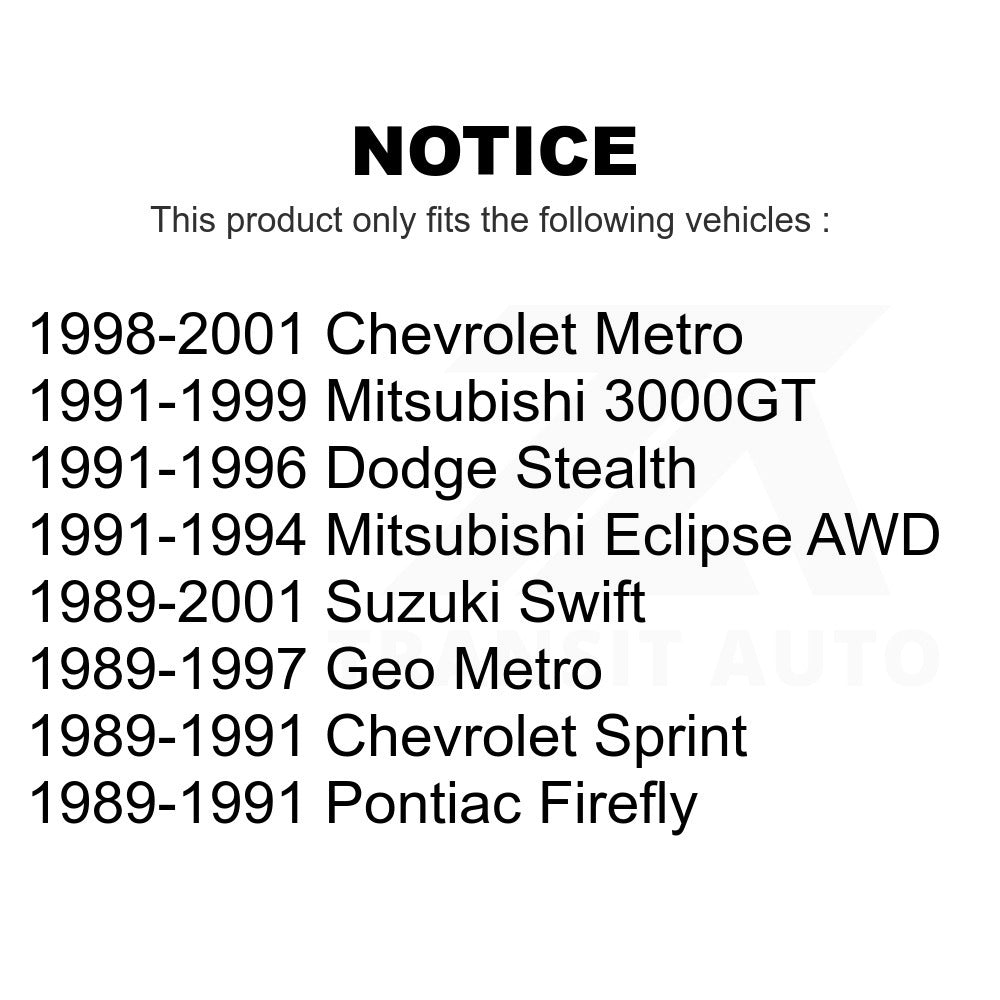 Rear Suspension Sway Bar Link Pair For Metro Geo Mitsubishi 3000GT Chevrolet