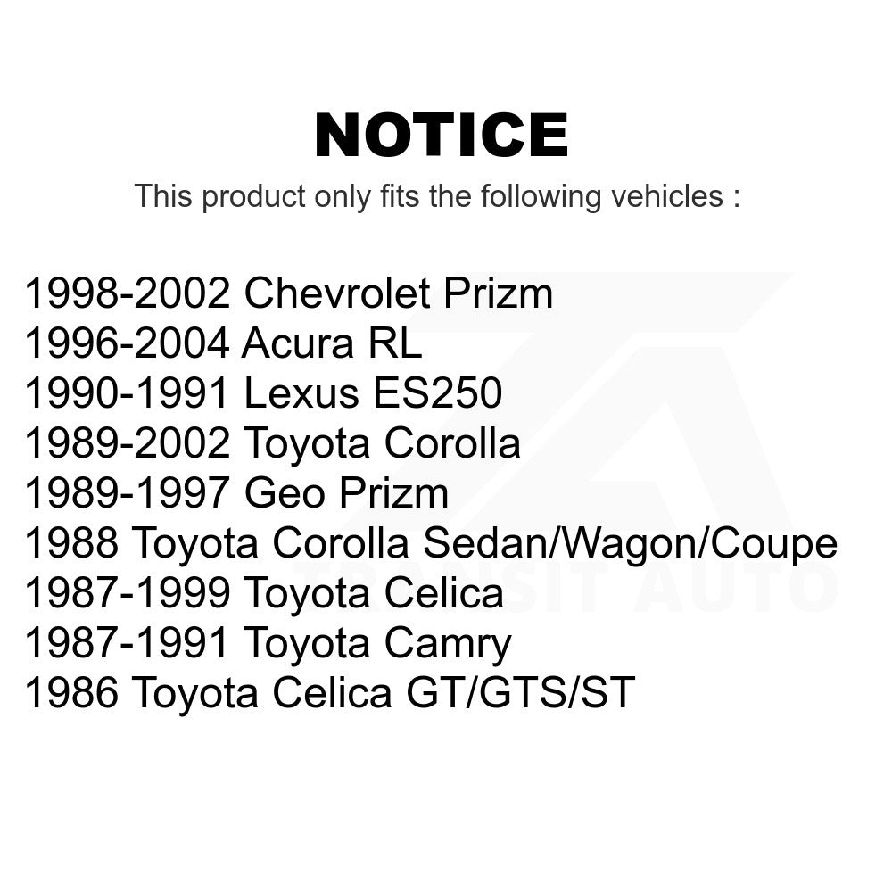 Rear Suspension Sway Bar Link Pair For Toyota Corolla Prizm Chevrolet Geo Camry