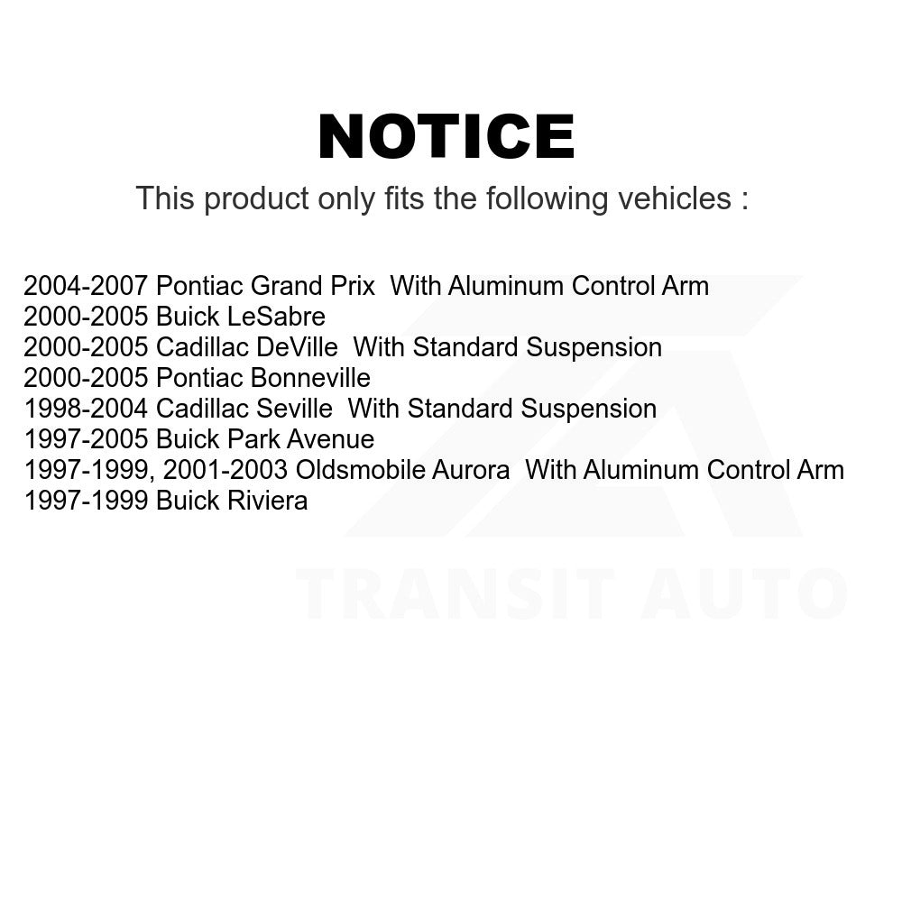 Front Ball Joint Pair For Buick LeSabre Pontiac Grand Prix Cadillac DeVille Park