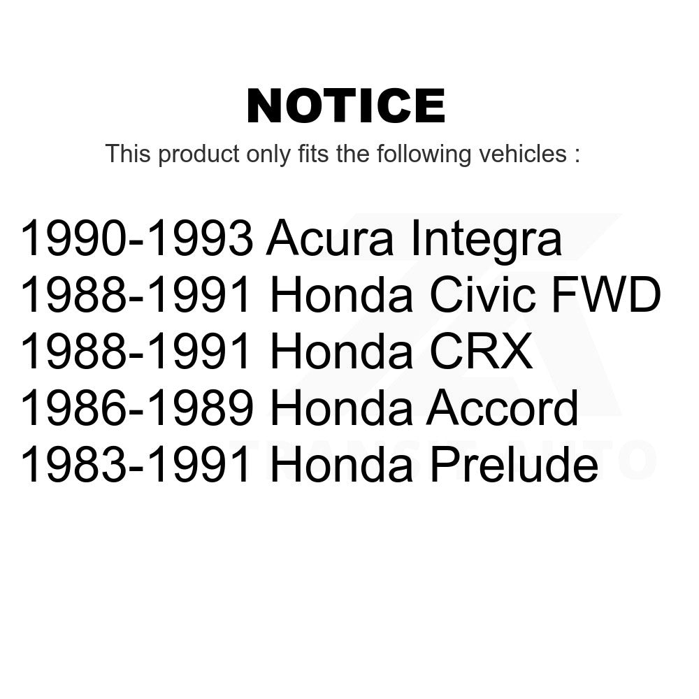 Paire de rotules avant pour Honda Civic Accord Acura Integra CRX Prelude 