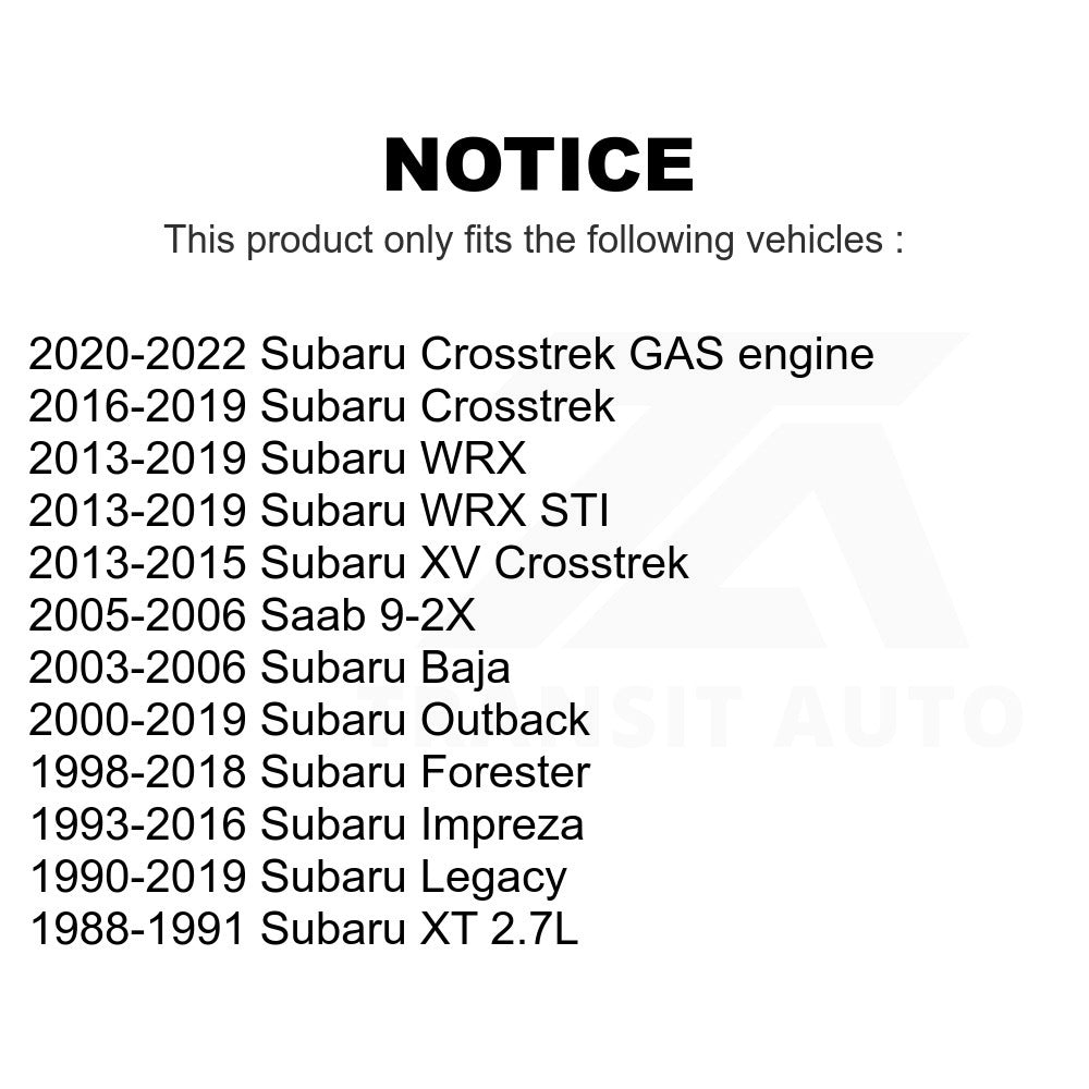 Paire de rotules avant pour Subaru Outback Forester Legacy Impreza Crosstrek XV XT 