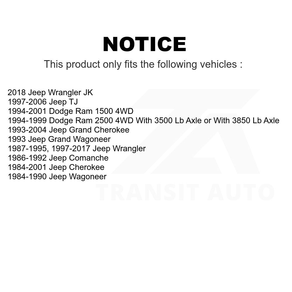 Front Ball Joint Pair For Jeep Wrangler Dodge Grand Cherokee Ram 1500 2500 JK TJ