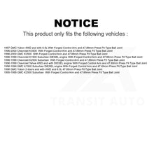 Charger l&#39;image dans la galerie, Kit de rotules avant pour Chevrolet Tahoe K1500 banlieue GMC K3500 K2500 Yukon 