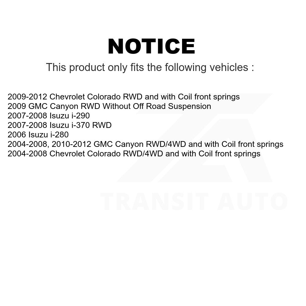 Front Ball Joints Kit For Chevrolet Colorado GMC Canyon Isuzu i-290 i-280 i-370