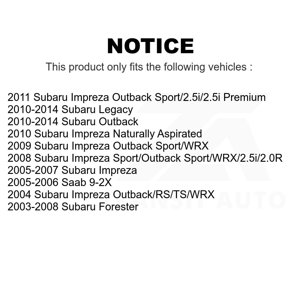 Front Tie Rod End Kit For Subaru Outback Impreza Forester Legacy Saab 9-2X