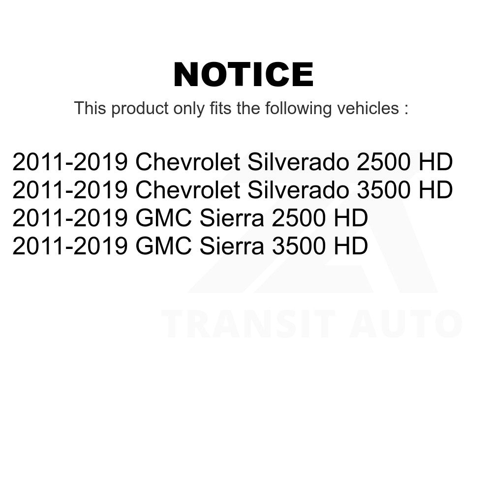 Front Tie Rod End Kit For 2011-2019 Chevrolet Silverado 2500 HD GMC Sierra 3500