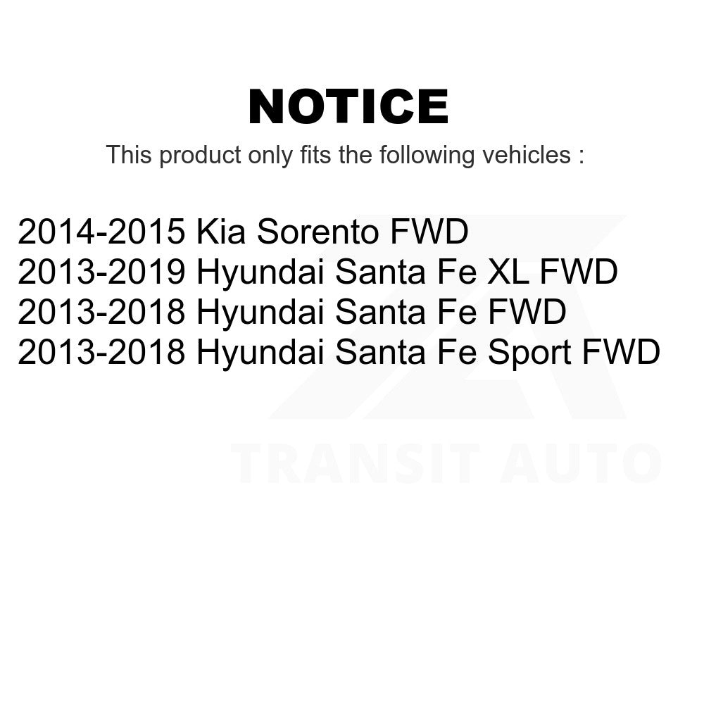 Front Rear Suspension Bar Link Kit For Hyundai Santa Fe Sport Kia Sorento XL FWD