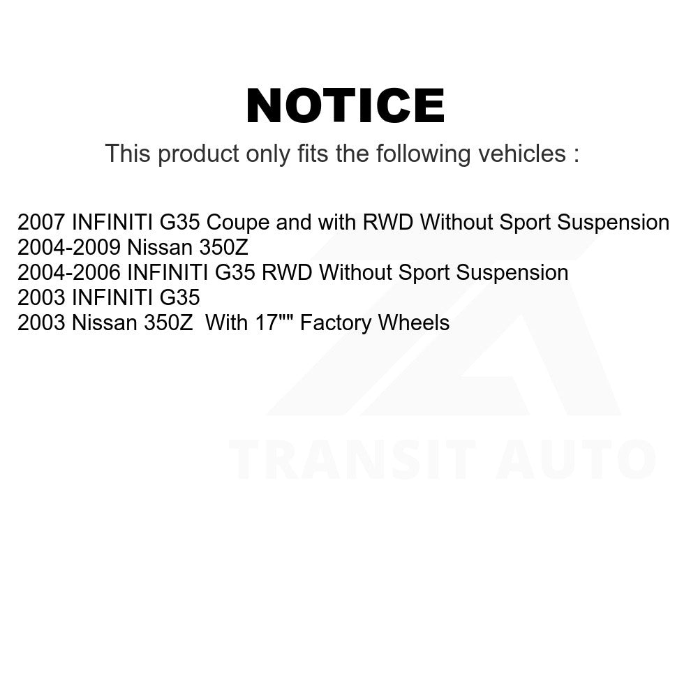 Front Rear Suspension Sway Bar Link Kit For Infiniti G35 Nissan 350Z INFINITI