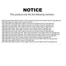 Charger l&#39;image dans la galerie, Front Ball Joint &amp; Tie Rod End Kit For Chevrolet K1500 GMC Tahoe Suburban K2500
