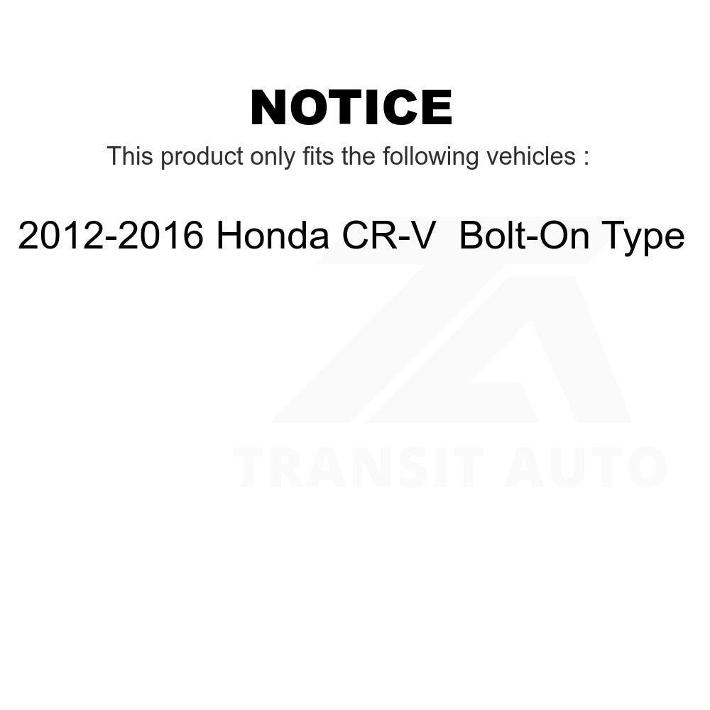 Front Ball Joint And Tie Rod End Kit For 2012-2016 Honda CR-V Bolt-On Type