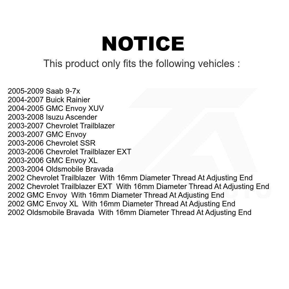 Front Ball Joint Tie Rod End Kit For Chevrolet Trailblazer GMC Envoy EXT XL XUV