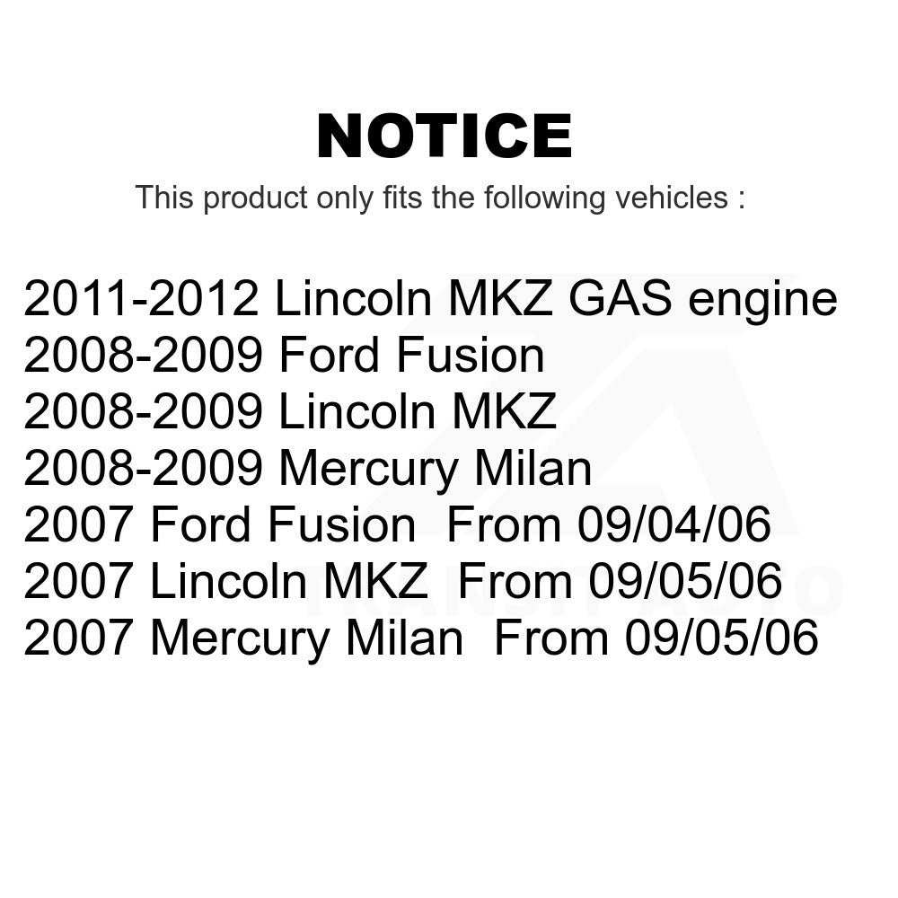 Ensemble de bras de commande de Suspension avant et Kit d'extrémité de biellette de direction pour Ford Fusion Lincoln 