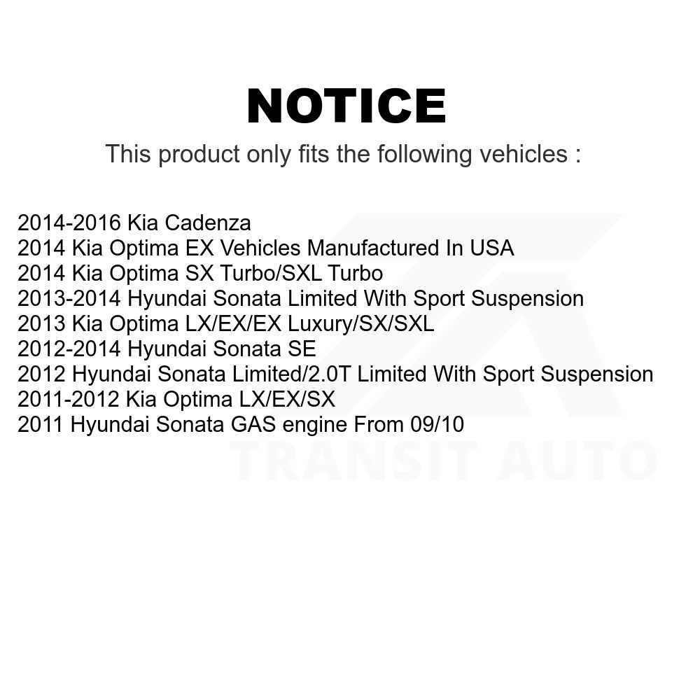 Front Suspension Control Arm Assembly And Tie Rod End Kit For Hyundai Sonata Kia