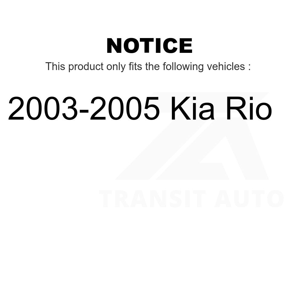 Ensemble de bras de commande de Suspension avant et Kit d'extrémité de biellette de direction pour Kia Rio 2003 – 2005 