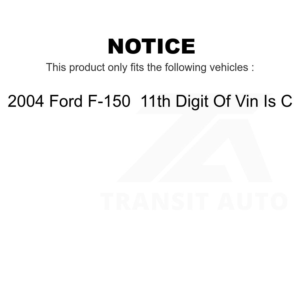 Front Ball Joint And Tie Rod End Kit For 2004 Ford F-150 11th Digit Of Vin Is C