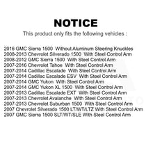 Charger l&#39;image dans la galerie, Front Control Arm Lower Ball Joint Kit For Chevrolet Silverado 1500 GMC Tahoe XL