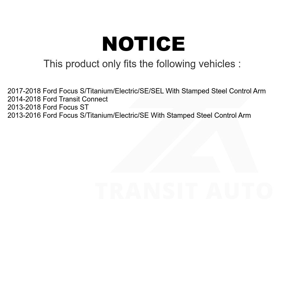 Front Suspension Control Arm Assembly And Tie Rod End Kit For Ford Focus Transit