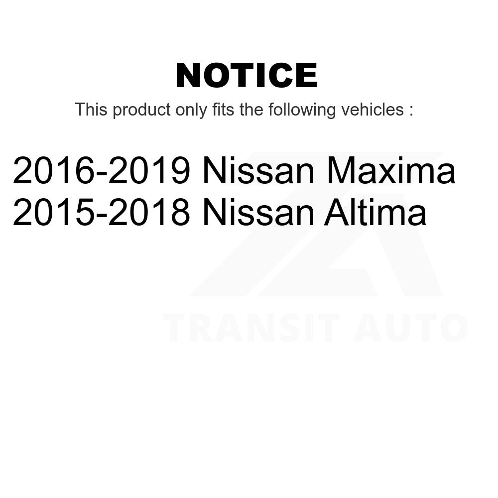 Kit de liaison d'extrémité de biellette de direction, bras de commande avant (8 pièces) pour Nissan Altima Maxima 