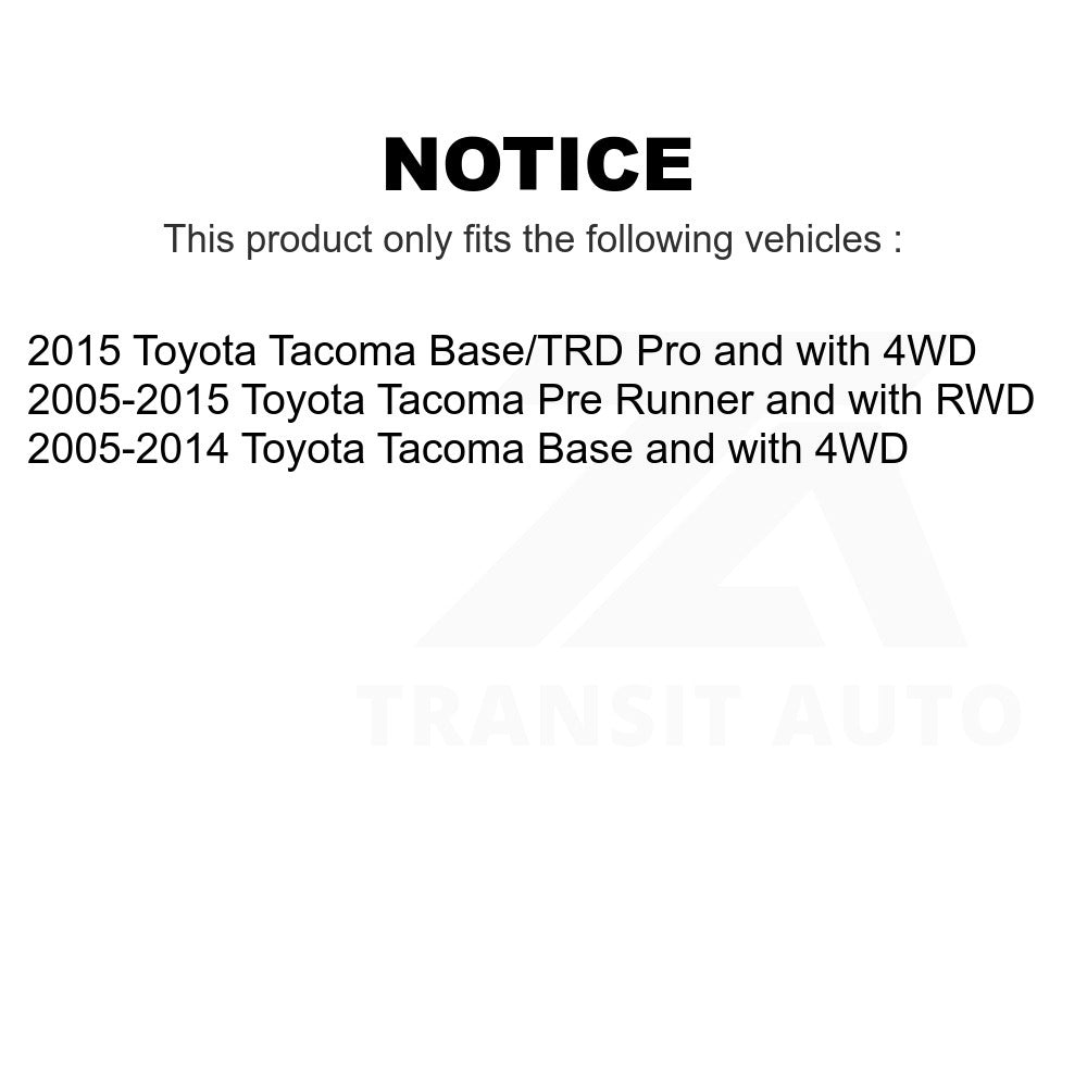 Front Suspension Control Arm Assembly And Tie Rod End Kit For Toyota Tacoma