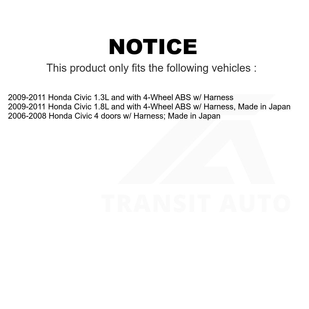 Mpulse Front Left ABS Wheel Speed Sensor SEN-2ABS0206 For Honda Civic