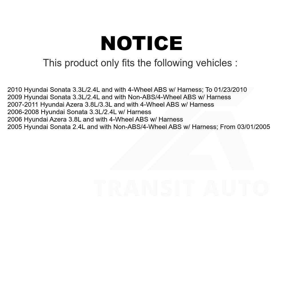 Mpulse Front Left ABS Wheel Speed Sensor SEN-2ABS0364 For Hyundai Sonata Azera