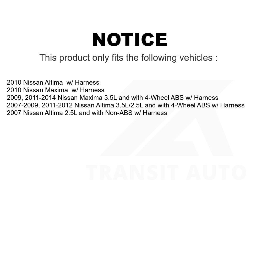 Mpulse Front ABS Wheel Speed Sensor SEN-2ABS0458 For Nissan Altima Maxima