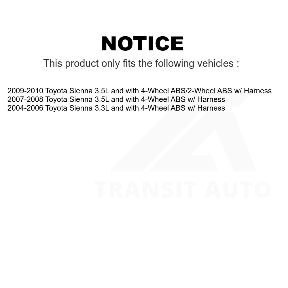 Mpulse Front Left ABS Wheel Speed Sensor SEN-2ABS0474 For Toyota Sienna